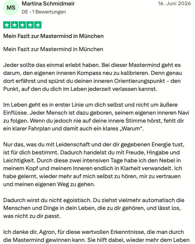 Bewertung auf Trustpilot