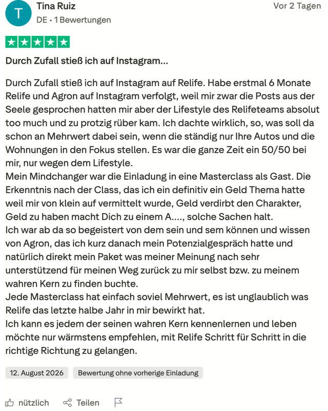 Bewertung auf Trustpilot